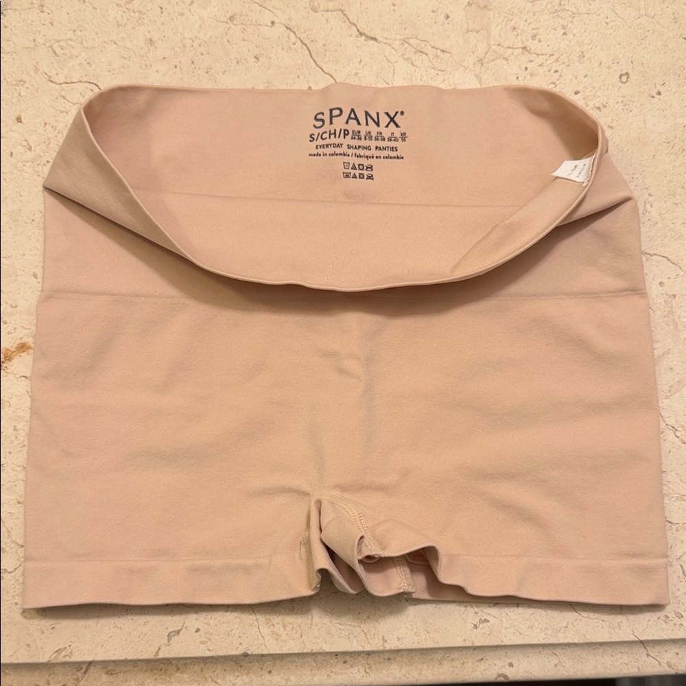 SPANX Beige/Nude High-Waist Shaping Shorts
